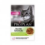 Влажный корм, Proplan (Проплан) 85 г Деликейт для кошек с чувствительным пищеварением ягненок пауч